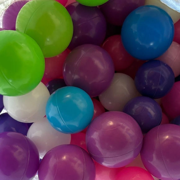 100 count ball pit balls mostly pink purple white - Picture 3 of 3